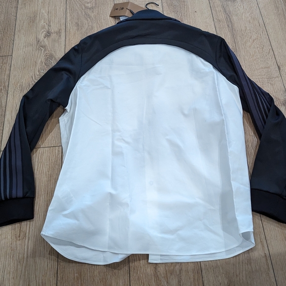 Mens Burberry Iconic Striped Print Button Up Sport Shirt White Large - Picture 5 of 11